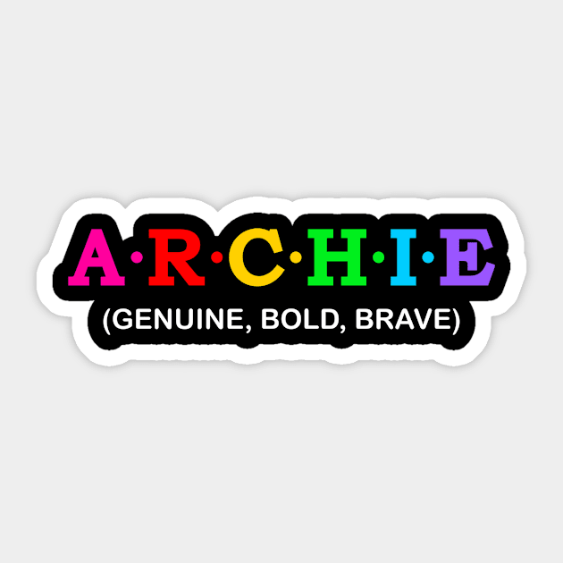 Archie - Genuine, Bold, Brave Sticker by Koolstudio